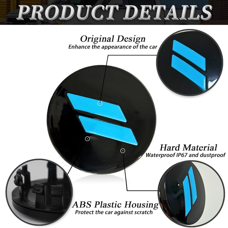 BINQIGOO 4PCS 63mm=2.5 inch Slash Wheel Center Cap Covers Fit for Dodge Charger Durango Dart 2015 2016-2020 Jeep/Chrysler Hubcaps Trim - Image 2